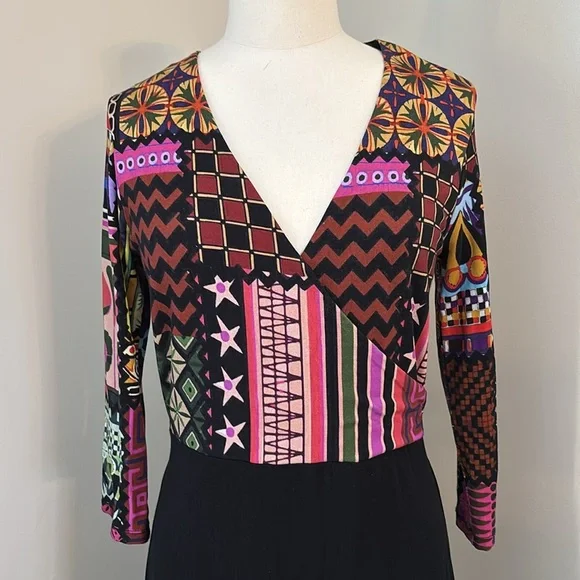 Desigual Colour Me Jill Faux Wrap A-line Dress Sz M - Picture 3 of 11